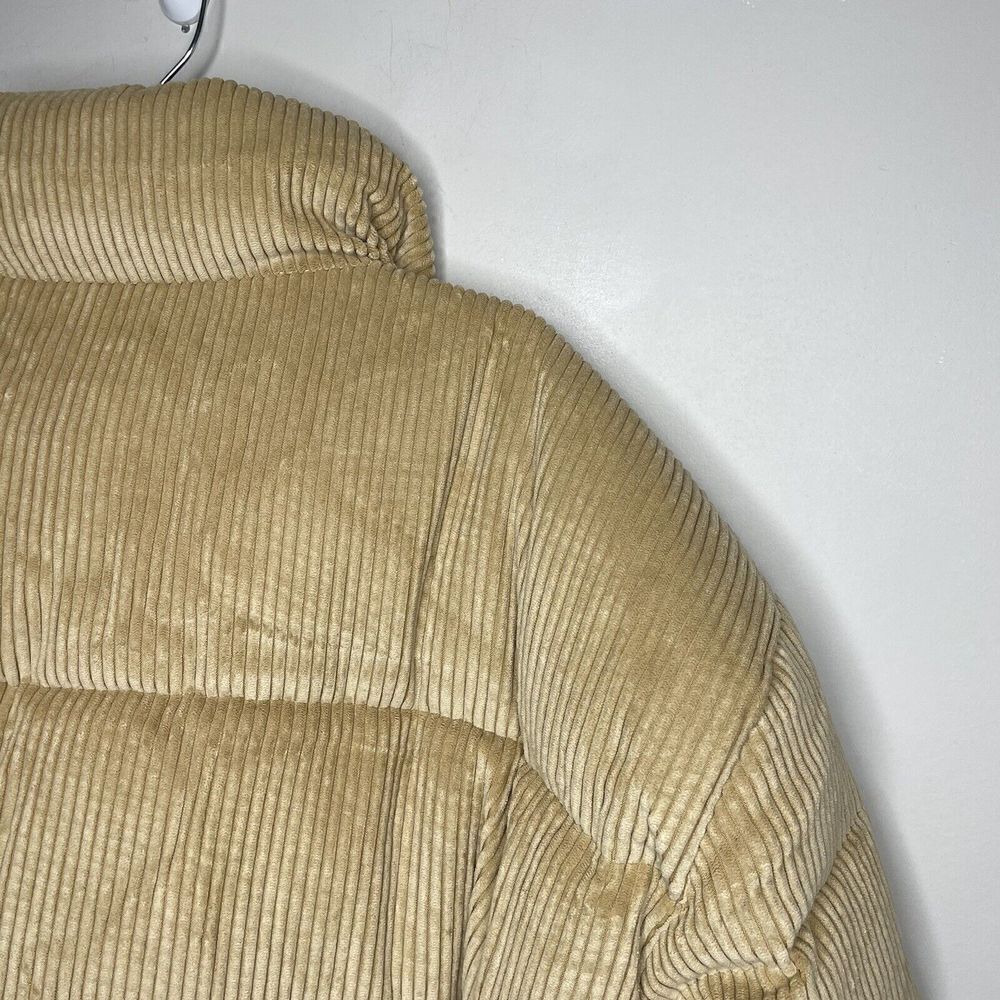 ABERCROMBIE & FITCH Womens Ultra Mini Puffer Jacket NEW Light Brown Corduroy XL - Picture 7 of 11